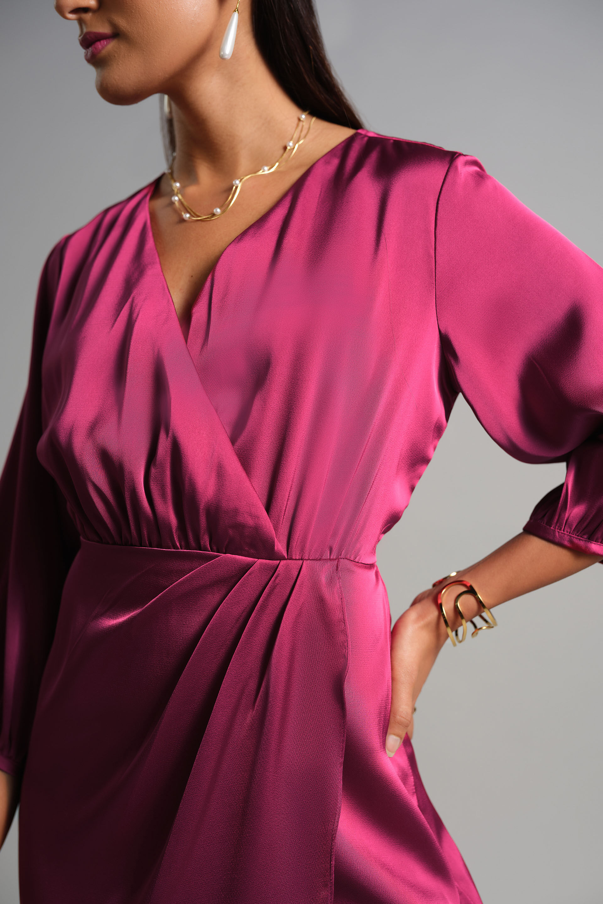 Like A Rose Dress, Magenta, image 6